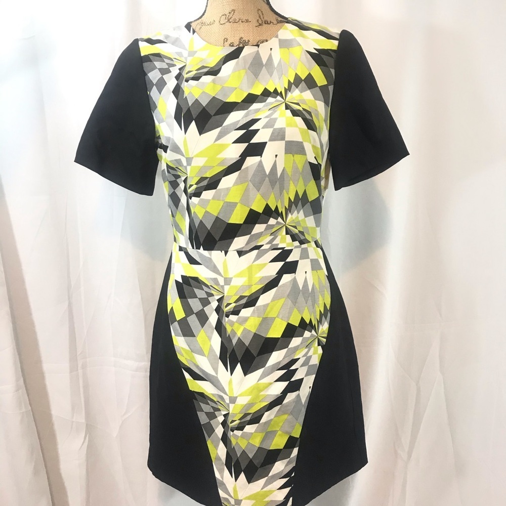 Tibi graphic print silk and linen dress. Stunning!